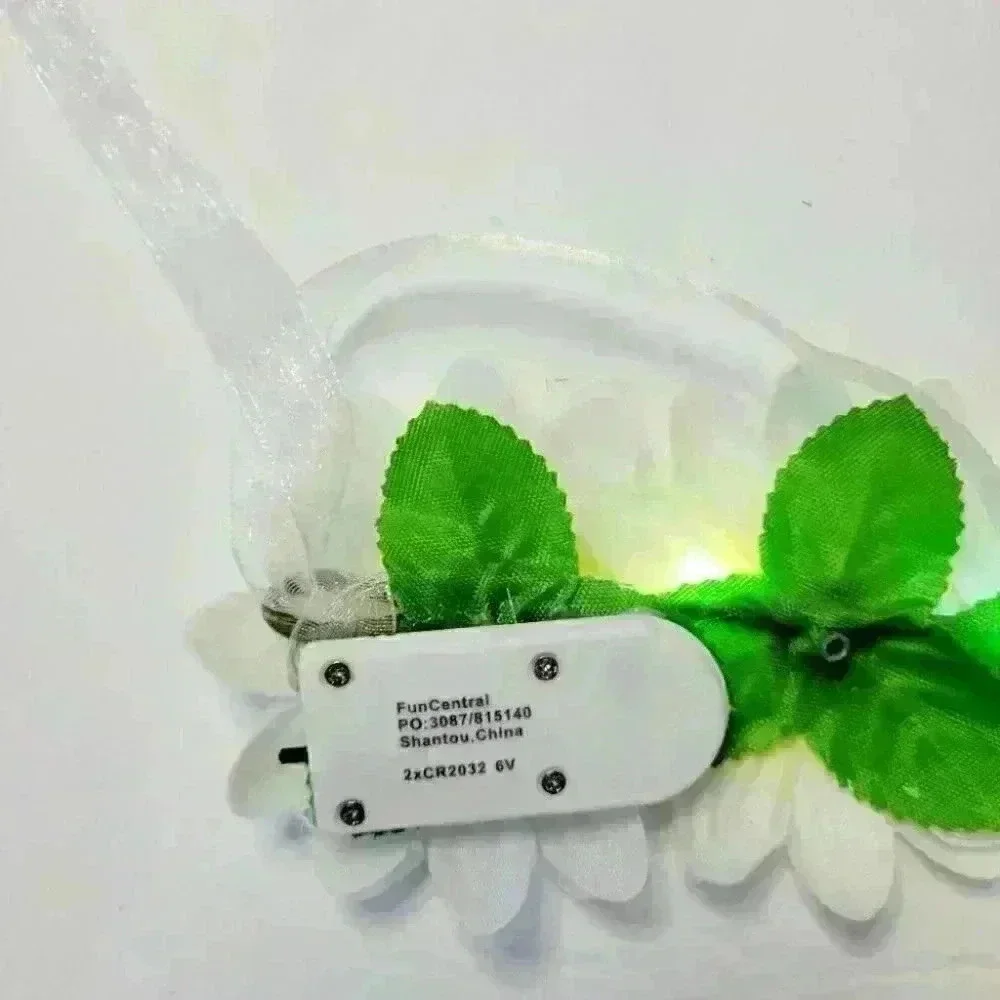 Fun Funky Floral multicolor led light up flower hair halo headband costume